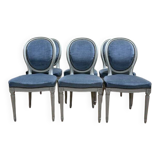 Suite de 6 chaises médaillons de style Louis XVI
