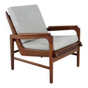 Fauteuil en teck du milieu