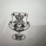 Porcelain soup tureen, white manufacture with double gold line, hand-painted.