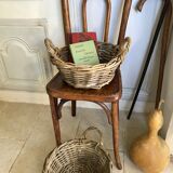 Pair of rattan baskets
