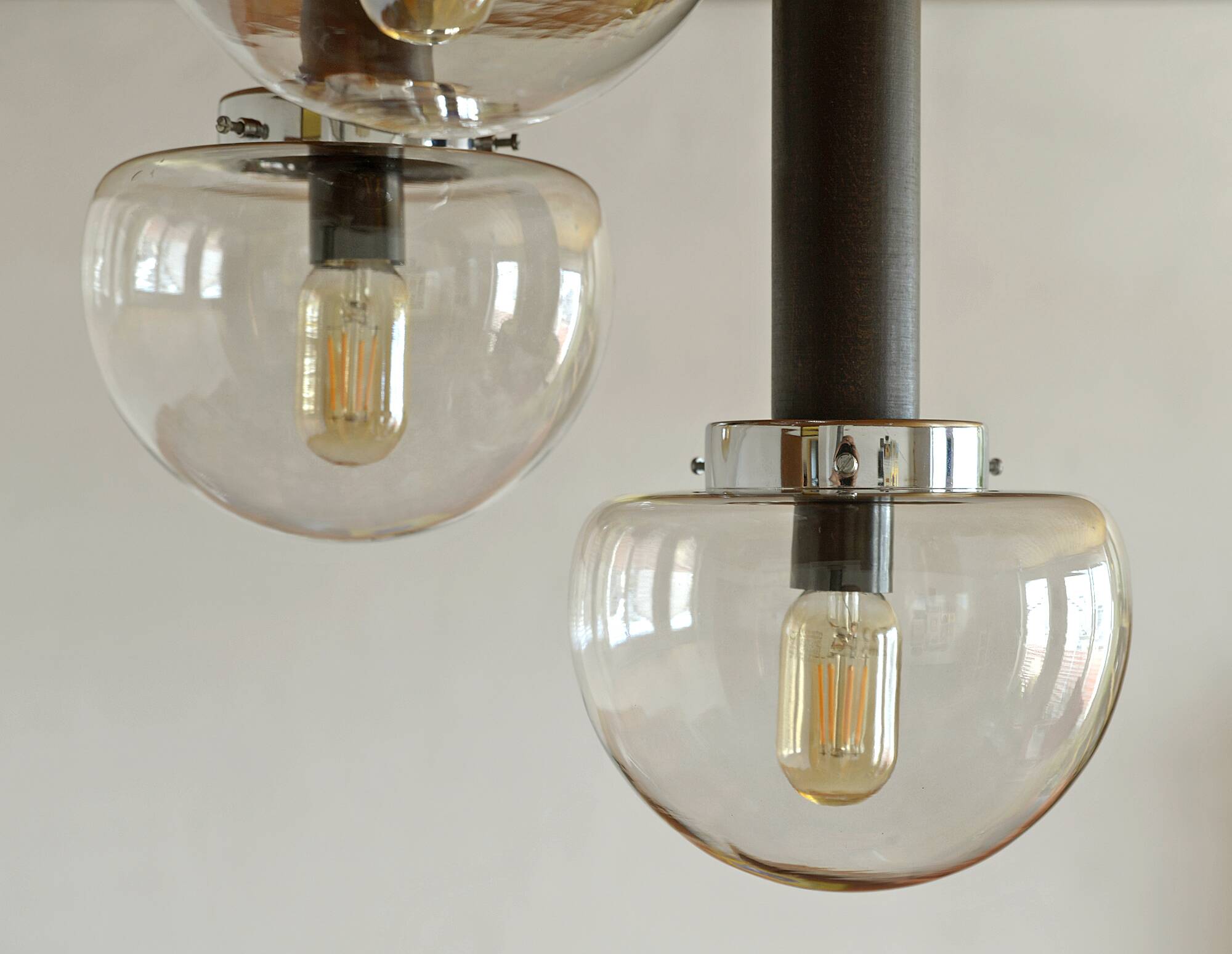 Mcm pendant light  space age accent hanging mid century modern lamp 1980's
