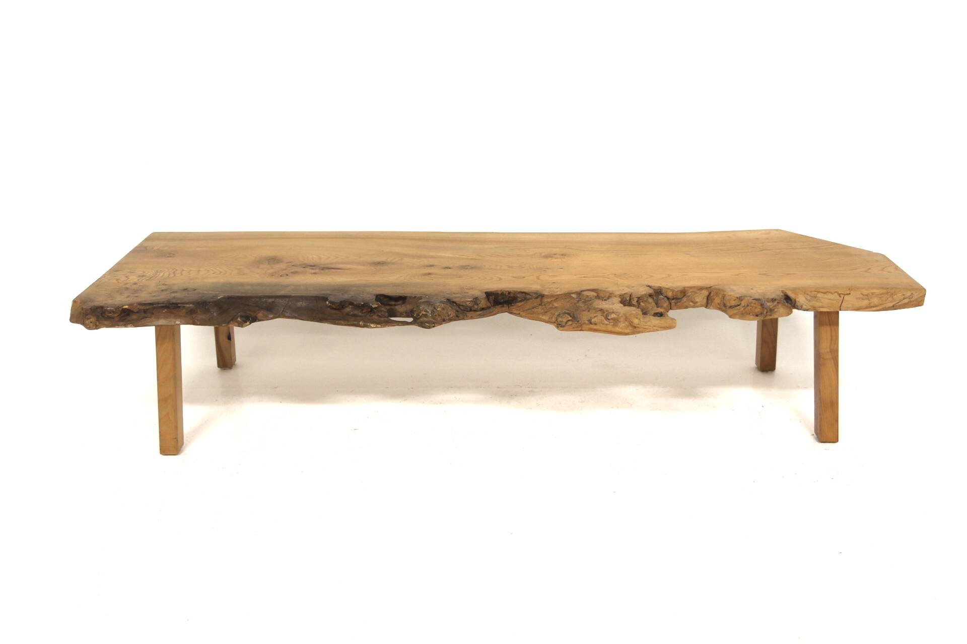 Scandinavian elm coffee table, Sweden, 1970