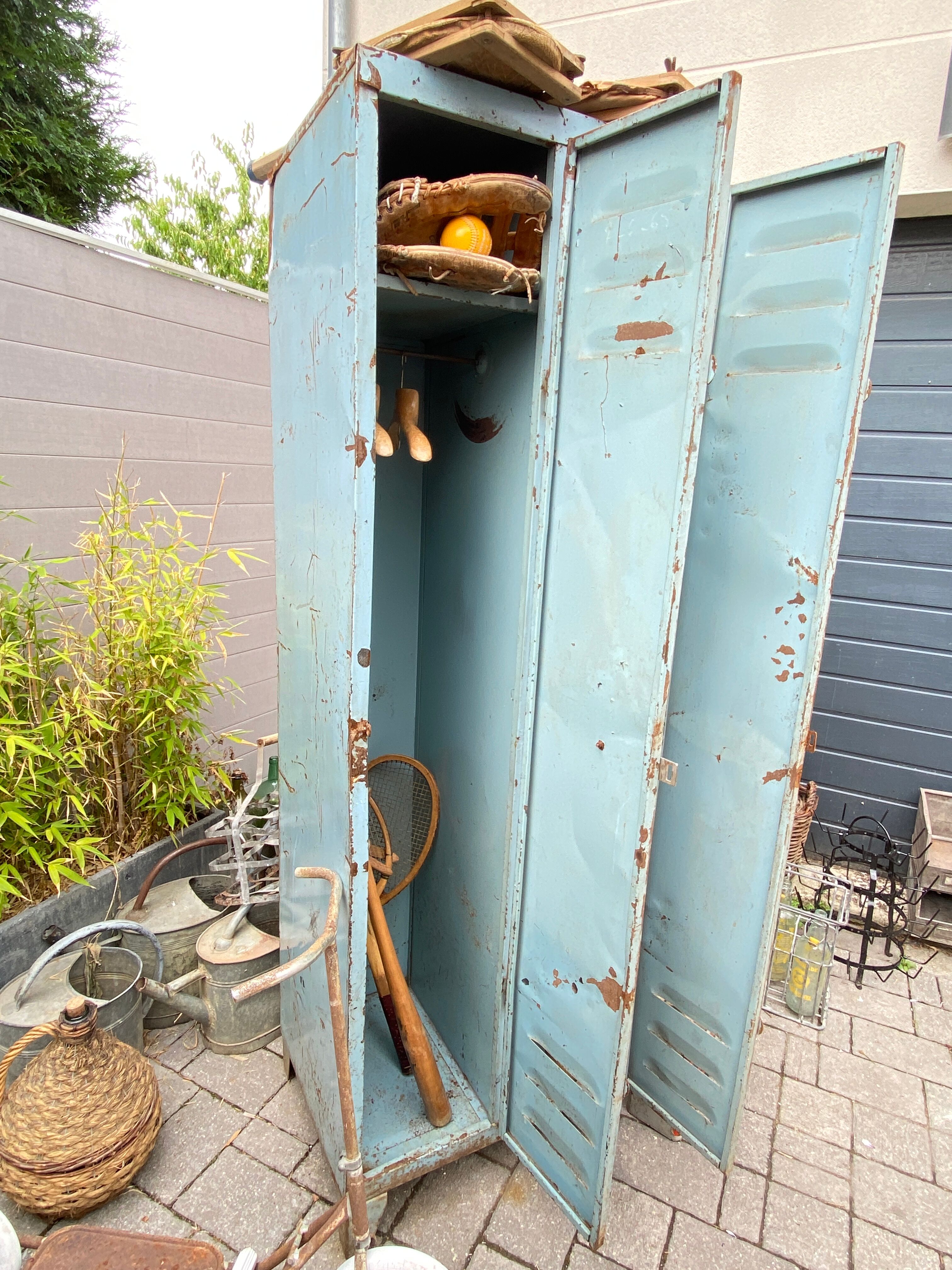 Vintage metal industrial wardrobe