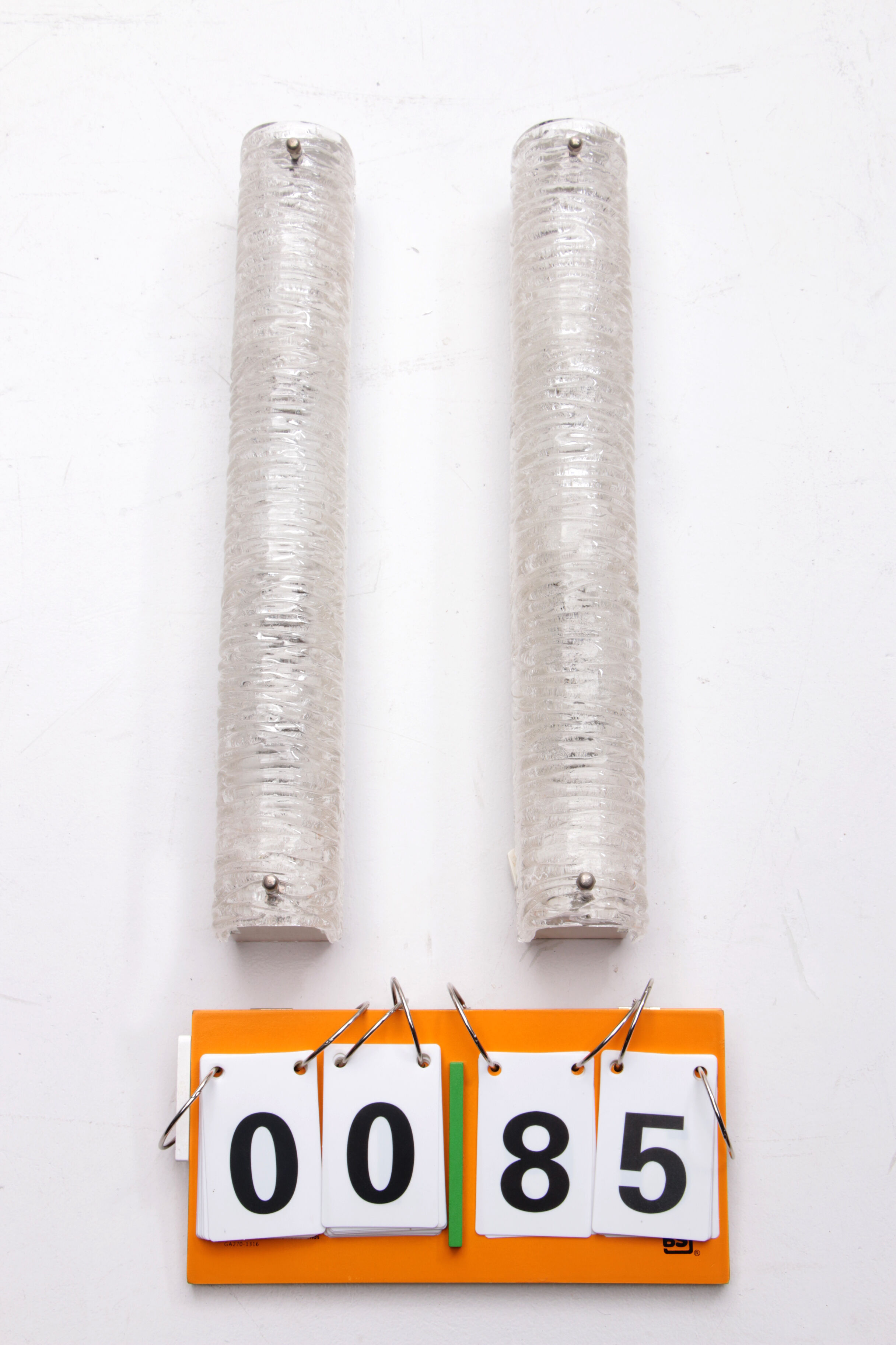 Set Elongated wall lamps by Honsel Leuchten with bubble glass, 1960
