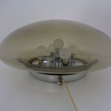 Large glass ceiling light from Limburg, 1960s