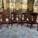 Suite de 4 chaises gondoles en acajou Empire