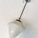 Opal Glass Art Deco ceiling lamp from the 1960s