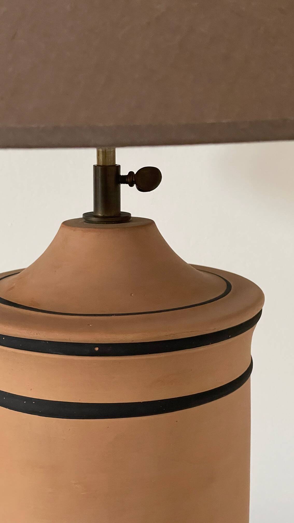 Lampe terracotta façon chanel vintage