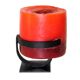 1970 wrought iron candlestick with its period coloured candle.