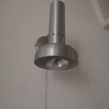 Wall lamp in brushed metal, design 1970