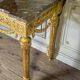 Louis XVI Console in Gilded Wood, Grey Ardennes Marble, 18th Century