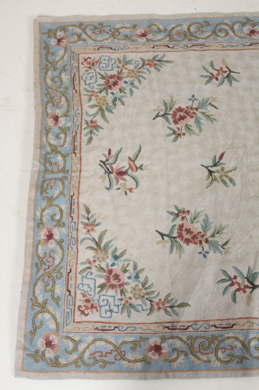 Tapis kashmiri noué et cousu à la main 182x119cm