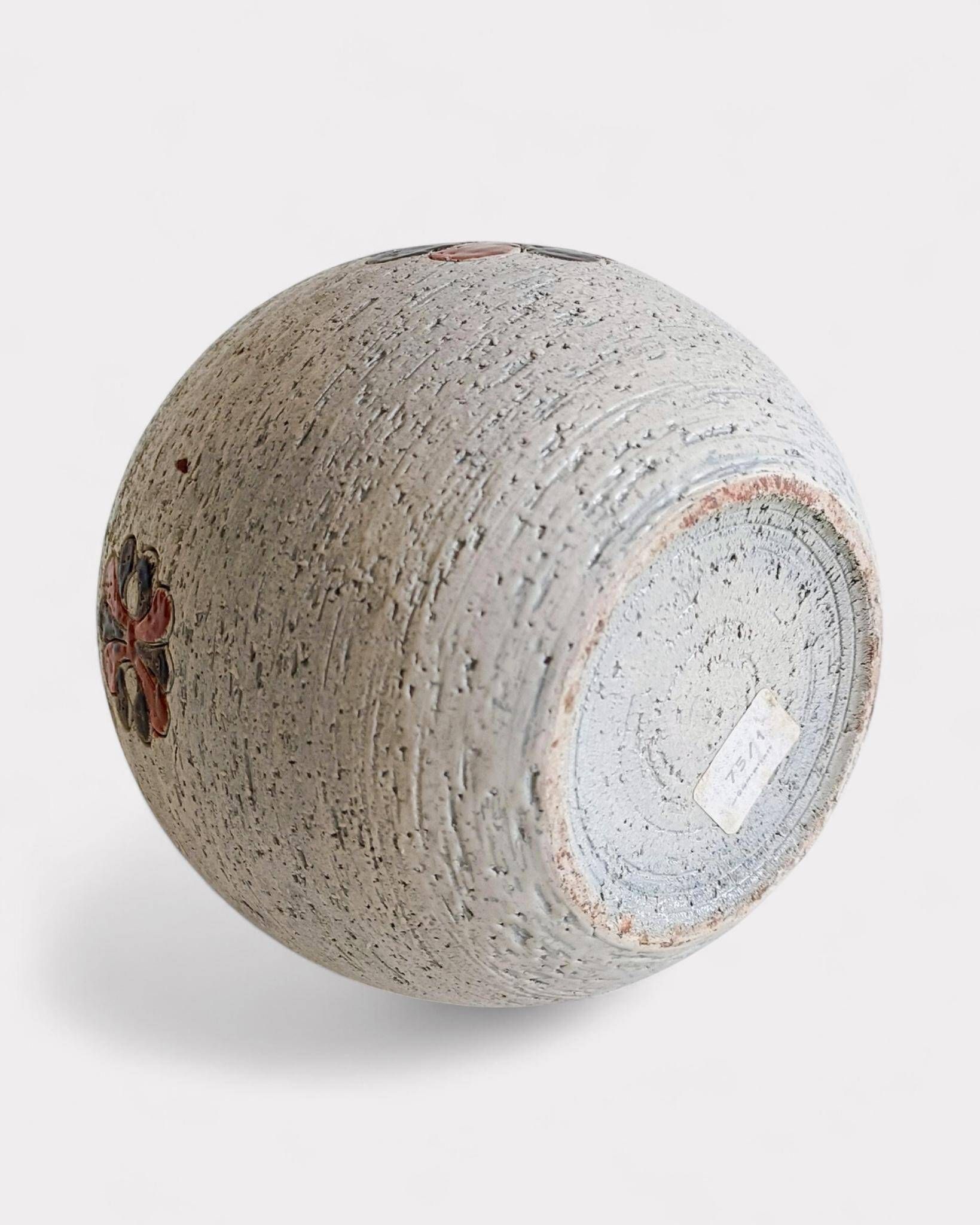 Bitossi by Aldo Londi Chamotte Ball Vase, Italy, 1960s