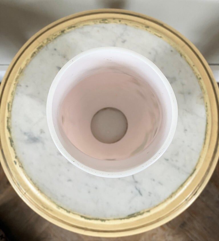 Opaline pink vase Napoleon III period