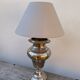 Large silver metal lamp with classic baluster o