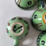 6 mini HB Quimper cups, bright green