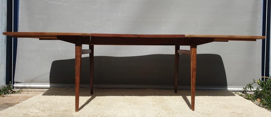 Scandinavian table 2 extensions teak "tray in its juice"