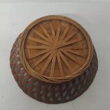 Set of 3 Vintage woven rattan baskets
