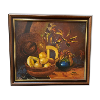 Still life painting signed Dorgendial