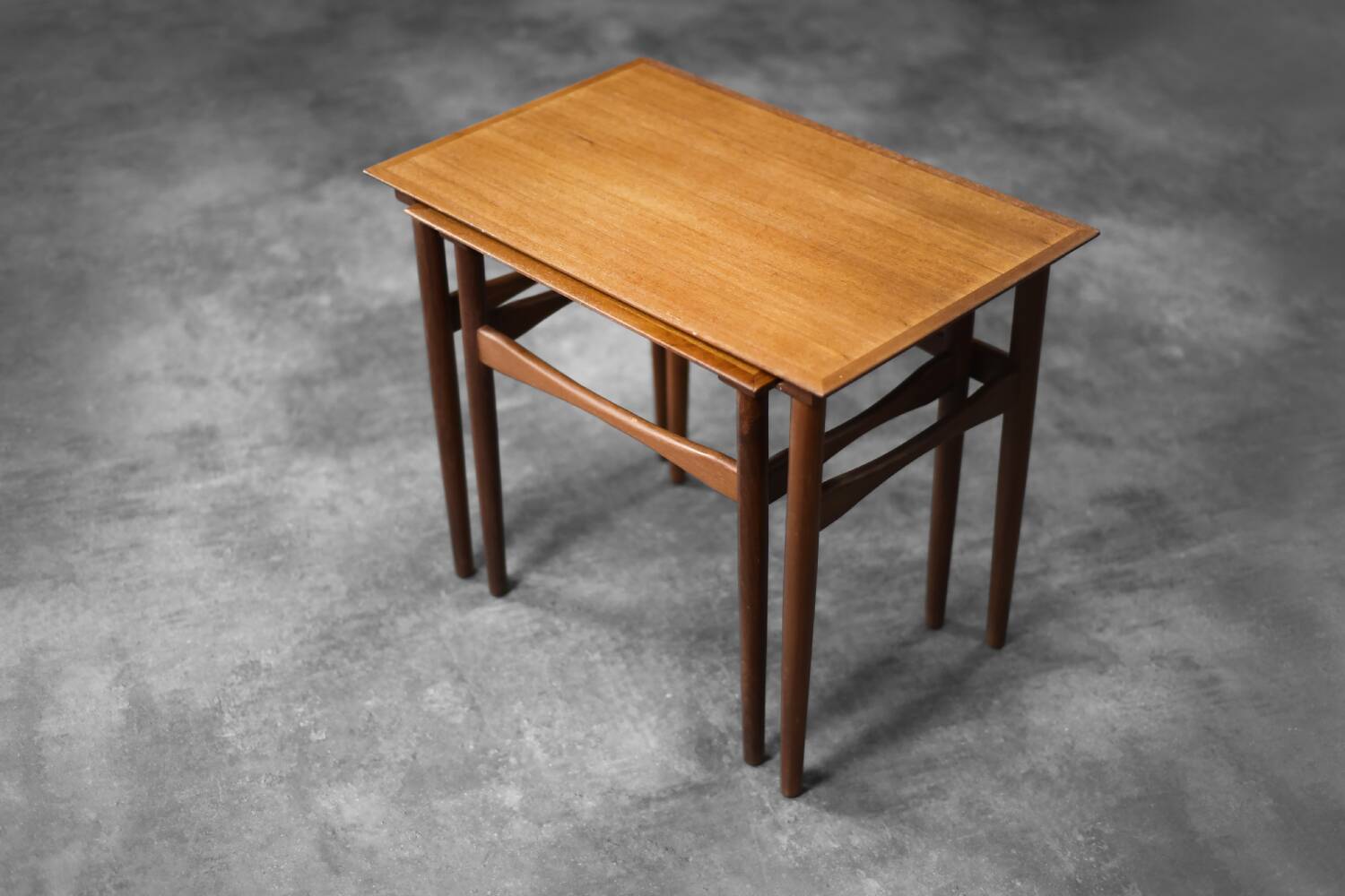 Danish nesting tables in teak, 1960s.