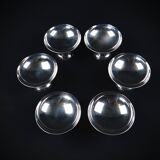 6 stainless steel ice cream bowls on foot stainless steel dessert service