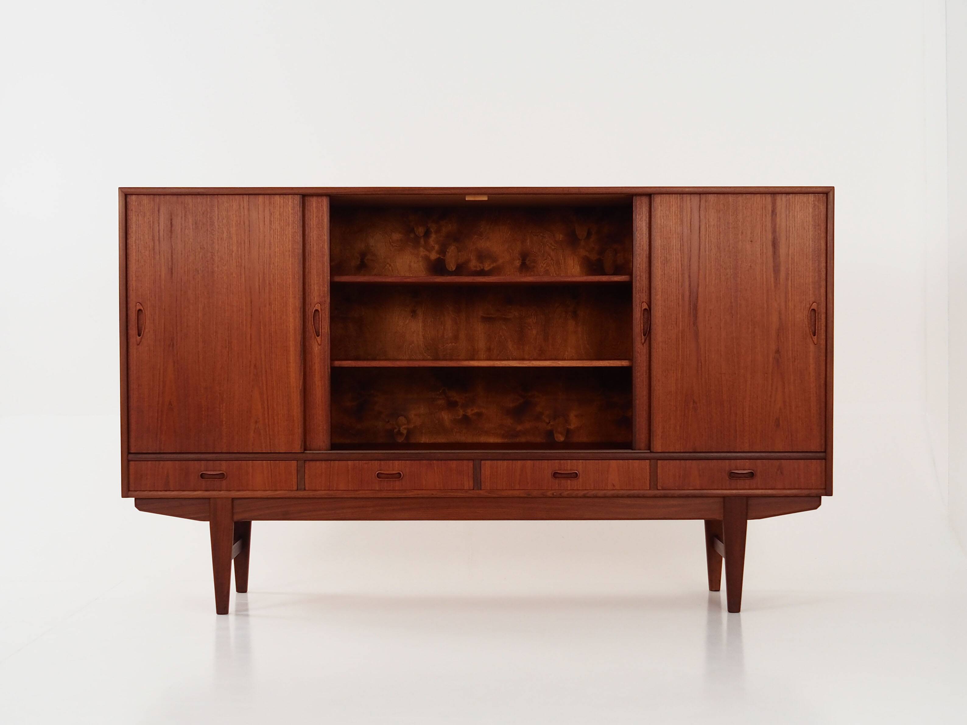 Teak highboard, Danish design, 1970s, production: Denmark