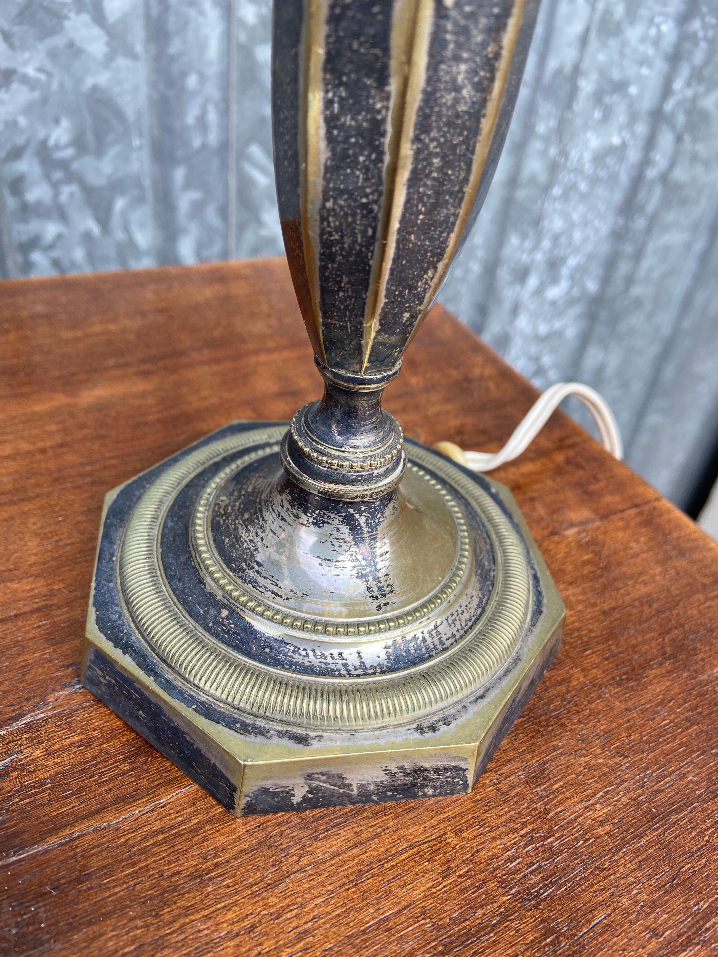 Pair of candlesticks girandoles Louis XVI silver empire
