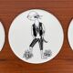 Mid-century ceramic coasters by Bjørn Wiinblad, 1960s, set of 5.