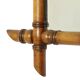 Antique Wooden Faux Bamboo Mirror France 45x39cm