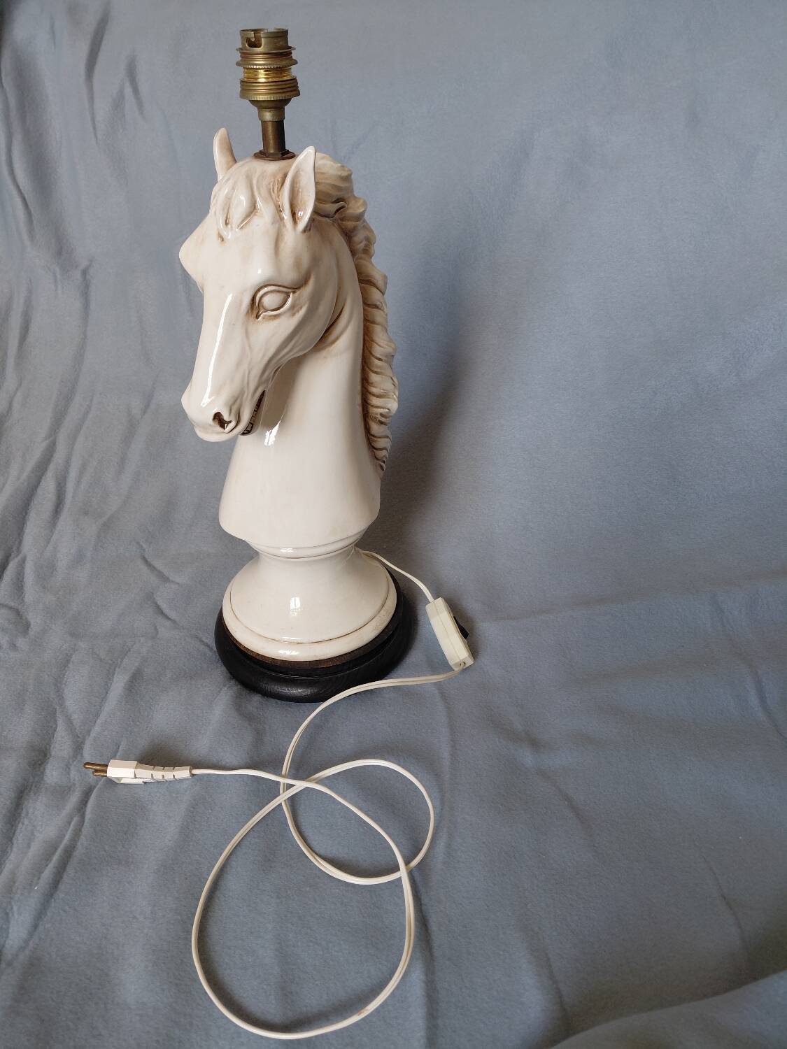 1970s ceramic horse lamp