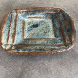 Vide-poche modernist bowl in glazed porcelain stoneware
