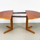 Danish Round Teak Dining Table with Extensions by Gudme Møbelfabrik, 1970s
