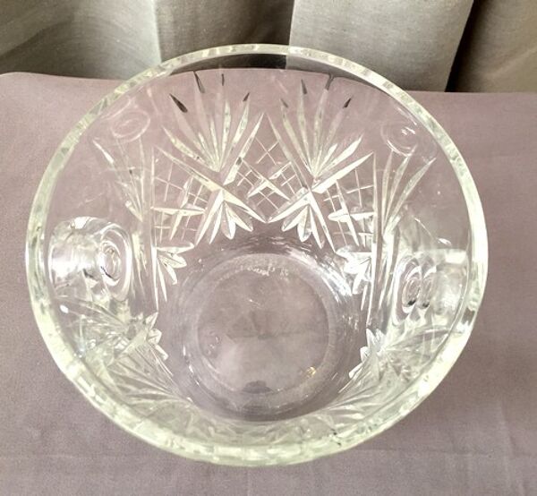 Seau a champagne en cristal de st louis modele chantilly