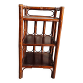 Etagère vintage en rotin sur pieds, 1960