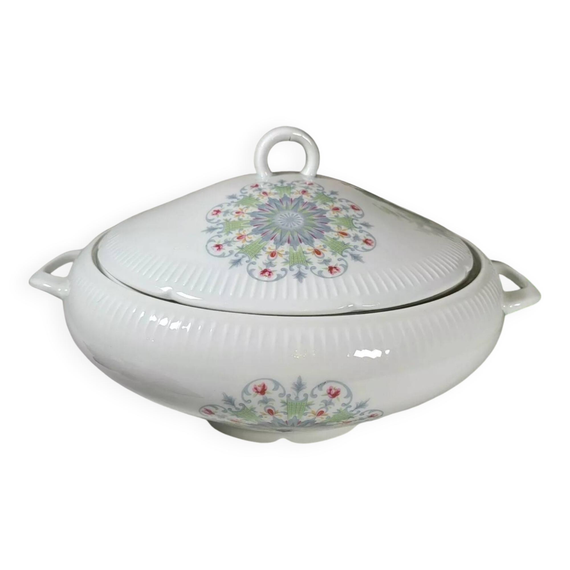 Vegetable Soup Tureen in Vierzon Porcelain