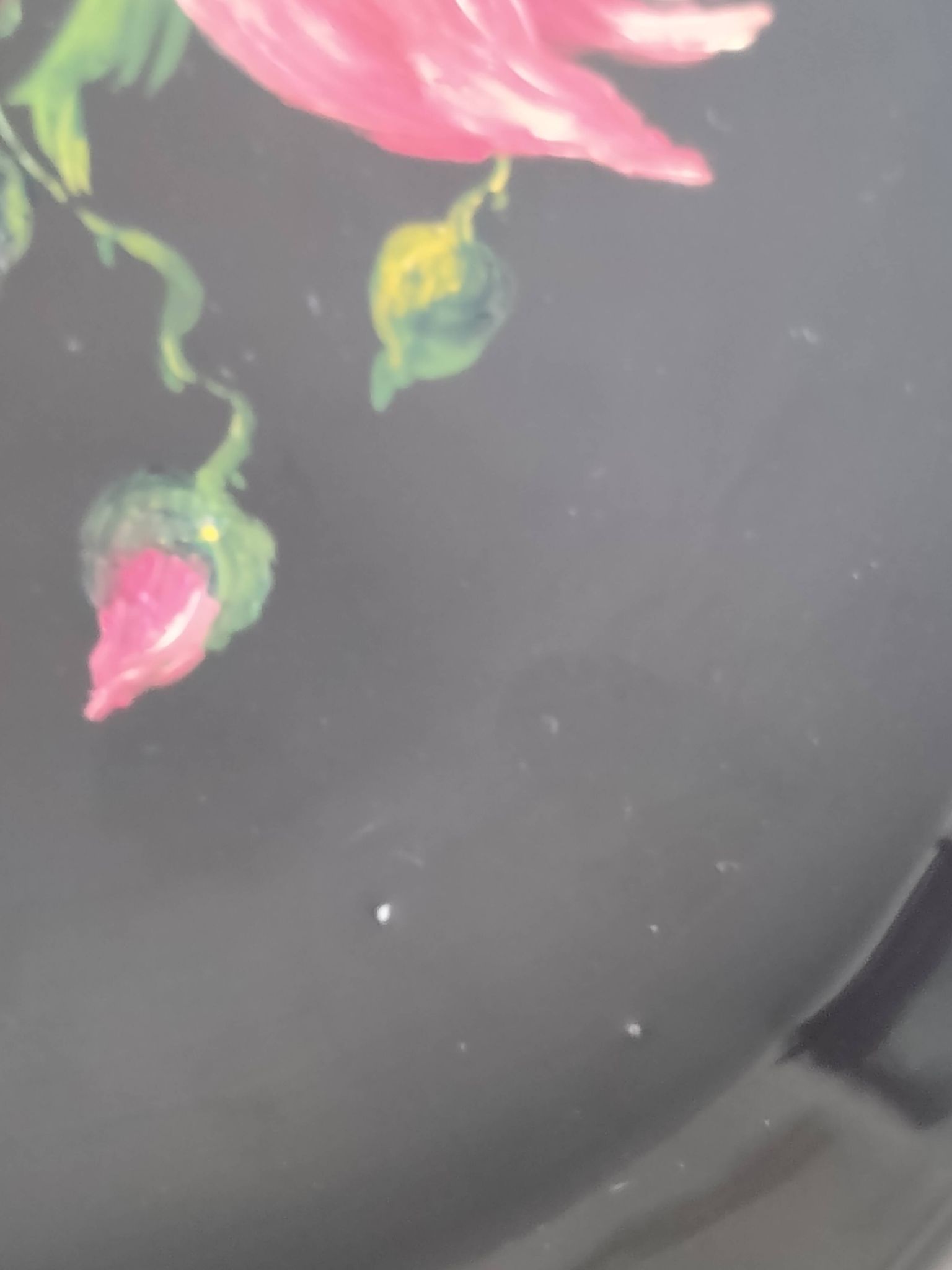 Authentic Longwy dish Black enamels decorated with poppies Louis Valenti 1960