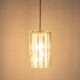 Cylindrical suspension light with crystal glass by Doria, Germany, 1970s.