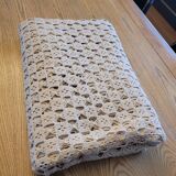 Crochet bedspread in string color