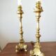 Old pair of gilded bronze lamps – Louis XIV style