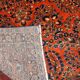 Handmade antique Persian Sarouk rug 3.3' x 5.4' (100cm x 164cm) 1920s - 1B695