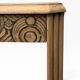 Art Deco console in raw wood with floral decoration, renovated 1930.