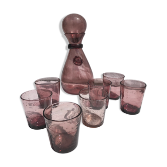 Blown glass Biot orangeade service