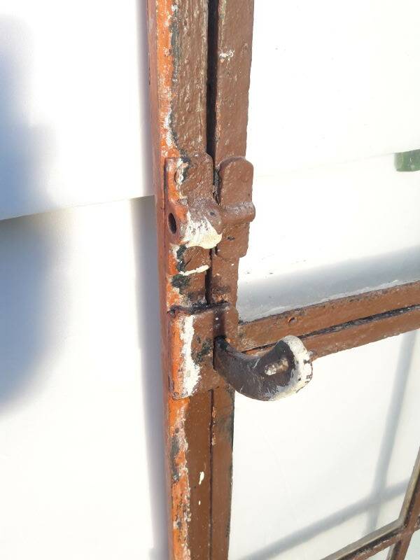 W84xH137.5 industrial curved metal glass frame window