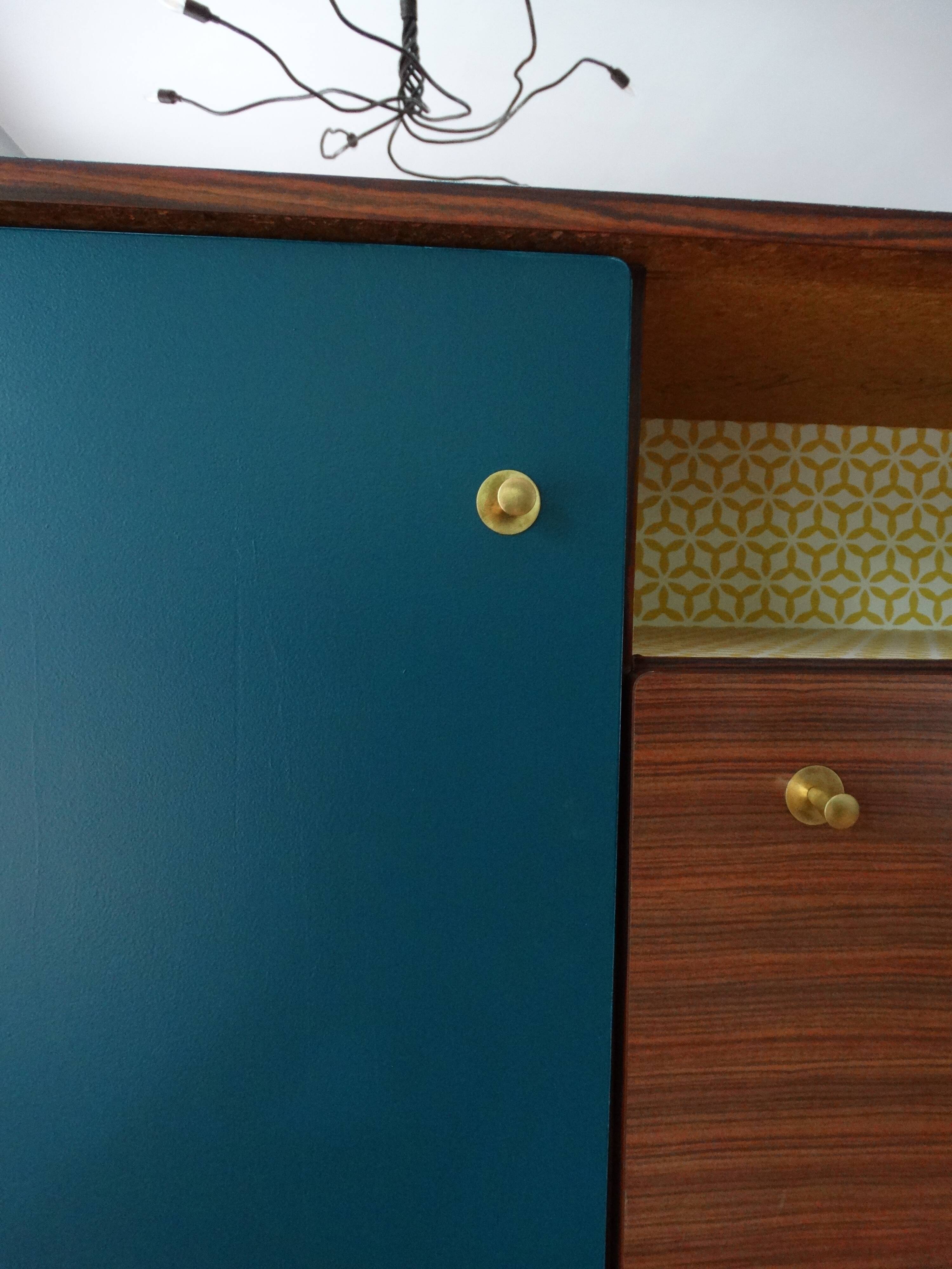 Enfilade bois et formica des années 70
