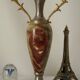 Vintage onyx and pewter amphora
