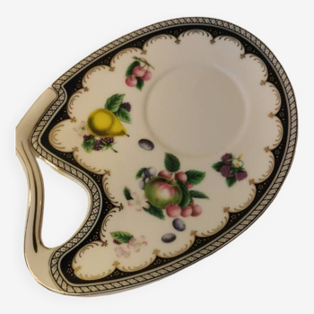 Snack plate, the leonardo collection, autumn fruits, art deco shape