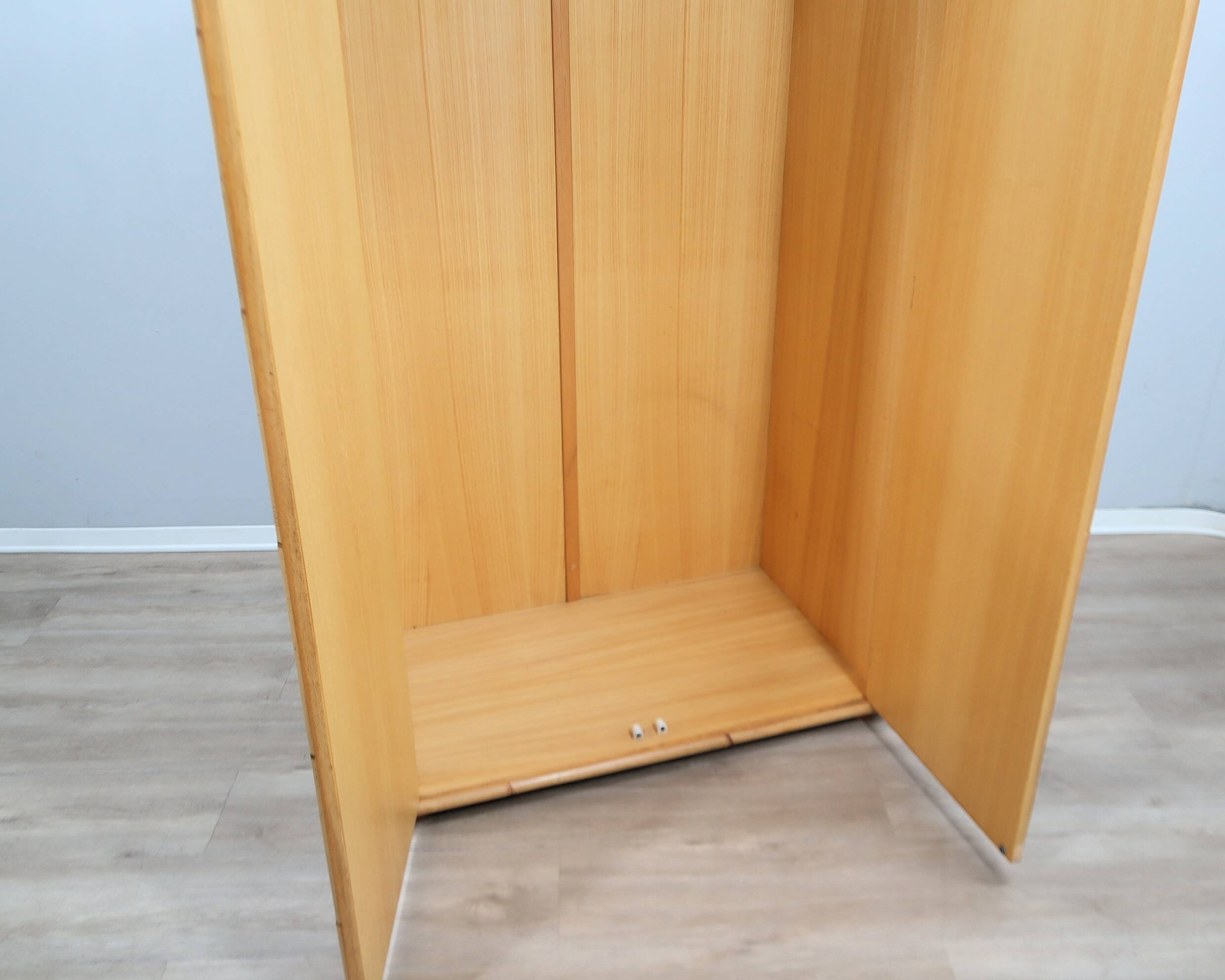 Vintage Dal Vera bamboo & rattan freestanding wardrobe 1970s