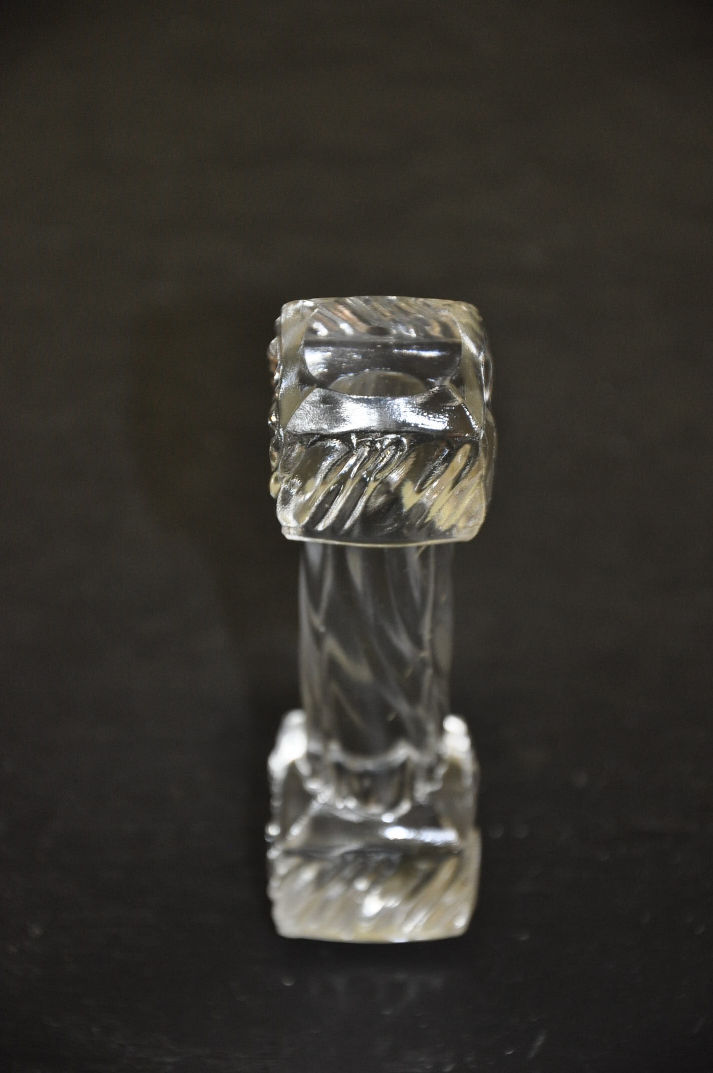Old glass knife holder