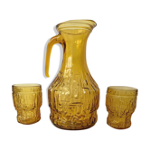 Service pastis Pichet et verres ambré