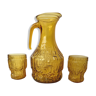 Pastis service Pitcher and amber glasses